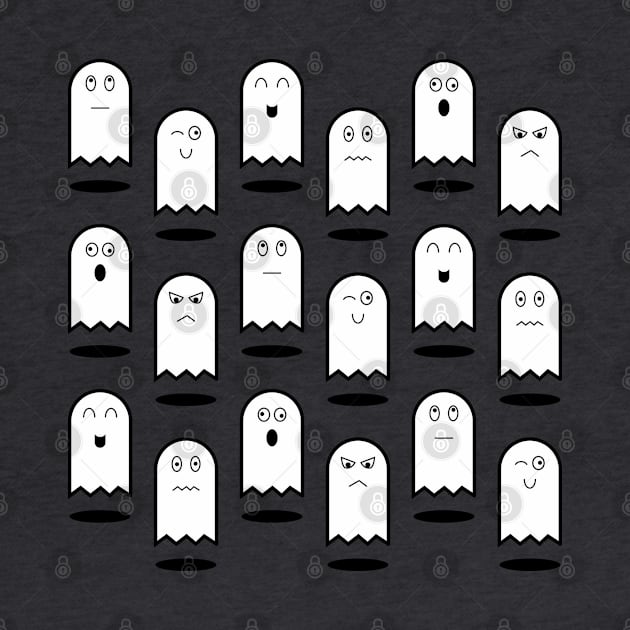 Cute Halloween Ghosts by designminds1
